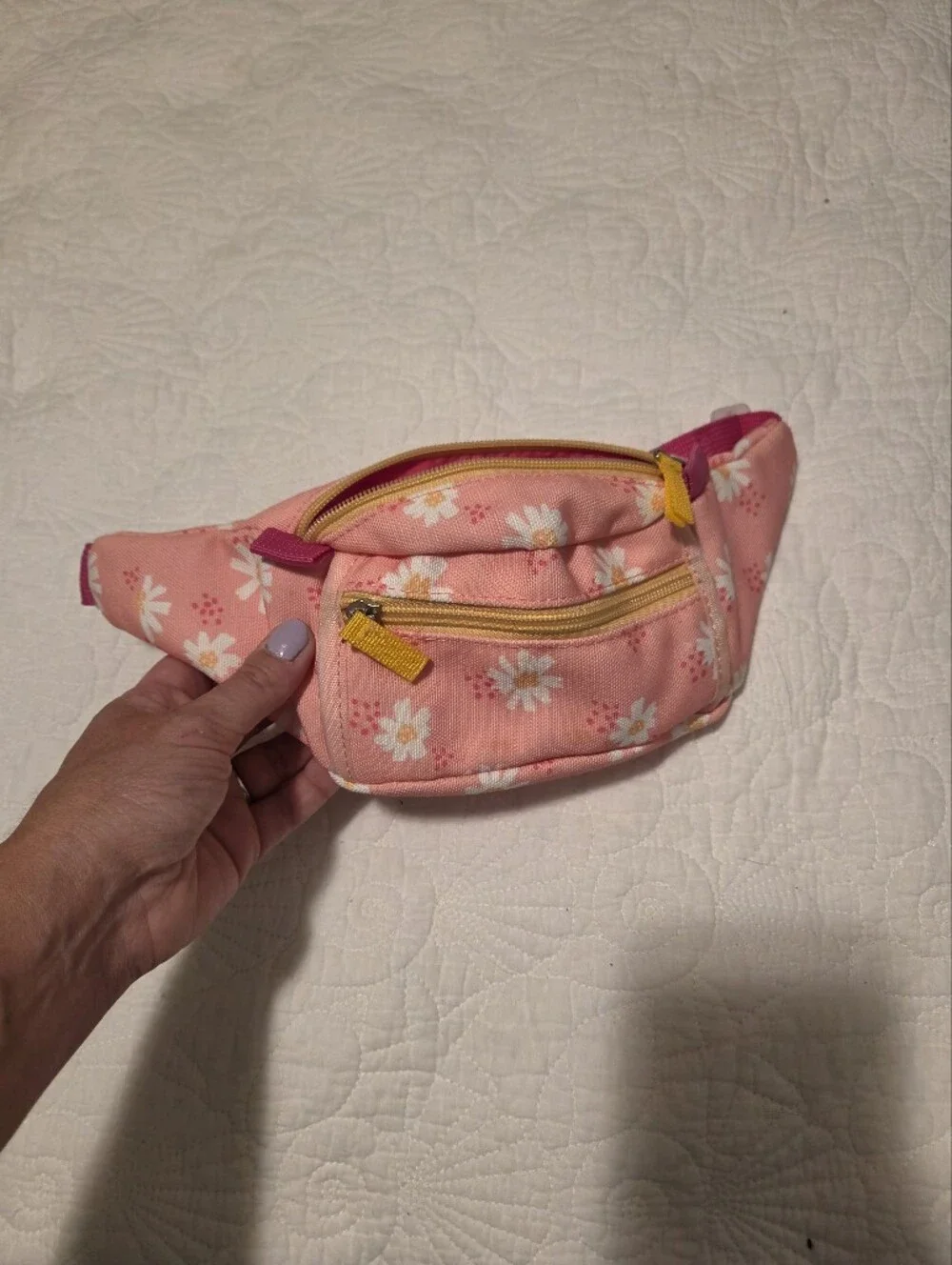 Kids Floral Pink Daisy Waist Bag